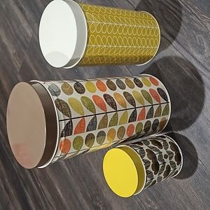 Orla Kiely metal tins, set of 3